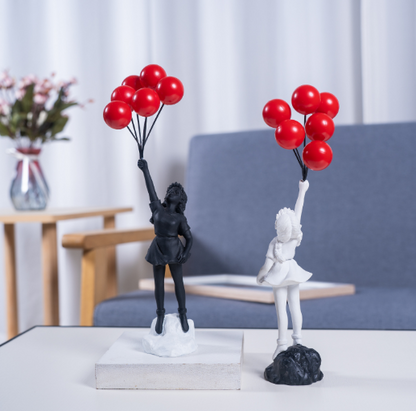 Balloon Girl Resin Décor
