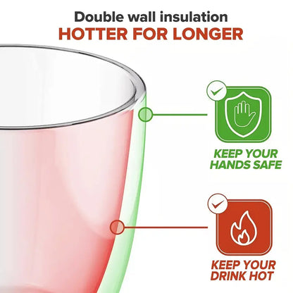 Double-Walled Glass Coffee Mugs