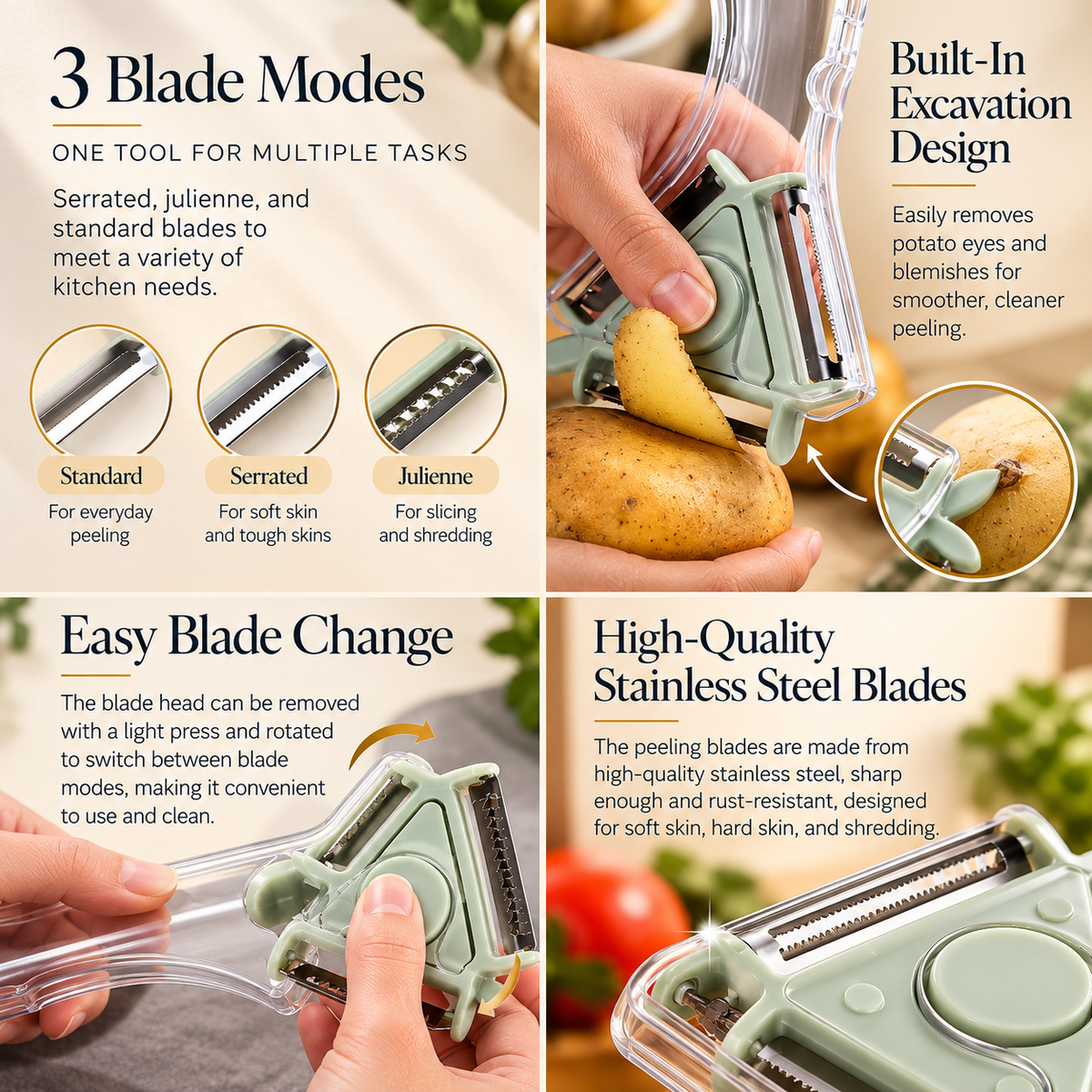 3-in-1 Vegetable Peeler