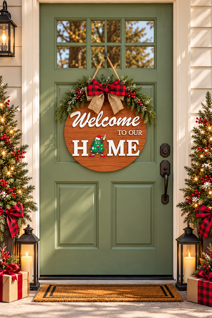 Interchangeable Seasonal Welcome Sign