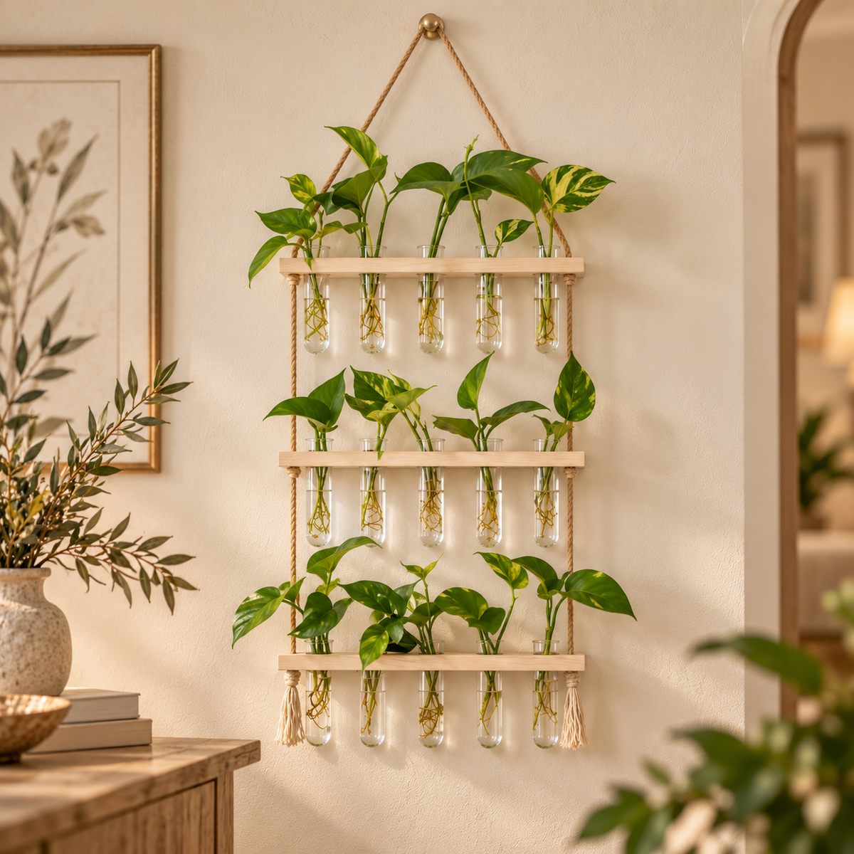 Three-Tier Botanical Wall Vase