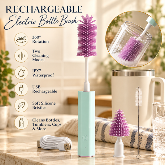 Rechargeable 360° Electric Bottle Brush