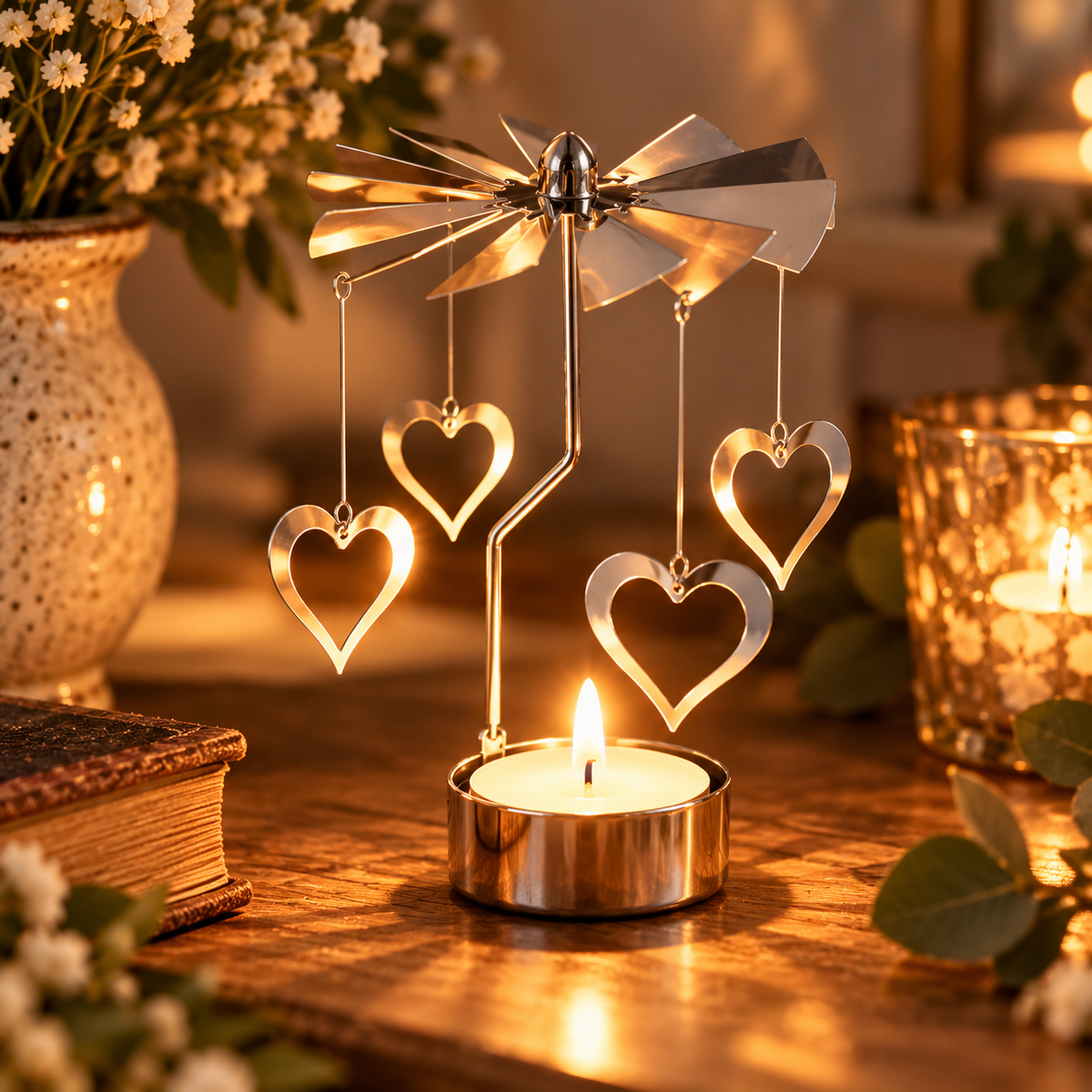 Spinning Charm Candle Carousel