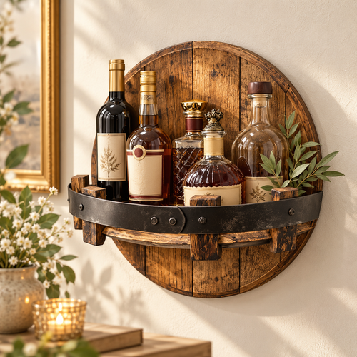 Wall-Mounted Wine Display Rack