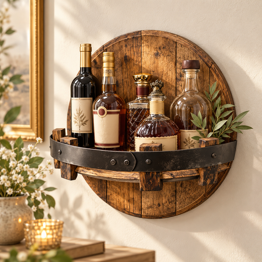 Wall-Mounted Wine Display Rack