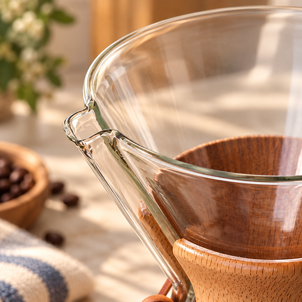 Italian-Style Heat-Resistant Pour Over Coffee Pot